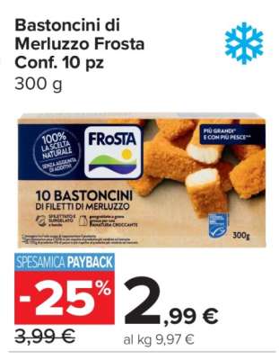 Bastoncini di Merluzzo Frosta Conf. 10 pz