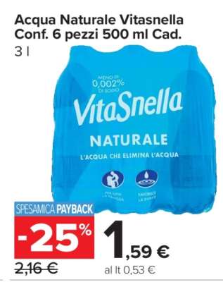 ACQUA NATURALE VITASNELLA