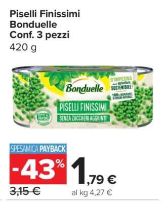 Piselli Finissimi Bonduelle Conf. 3 pezzi