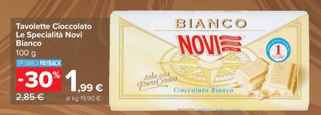 Tavolette Cioccolato Le Specialità Novi Bianco