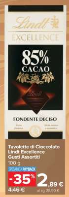 Tavolette di Cioccolato Lindt Excellence Gusti Assortiti