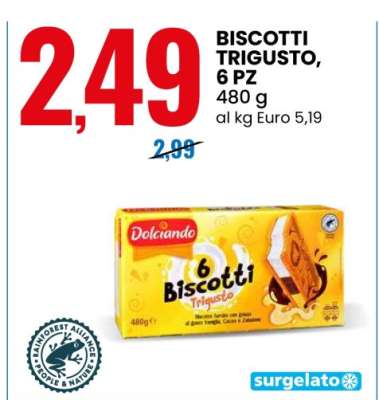 BISCOTTI TRIGUSTO, 6 PZ