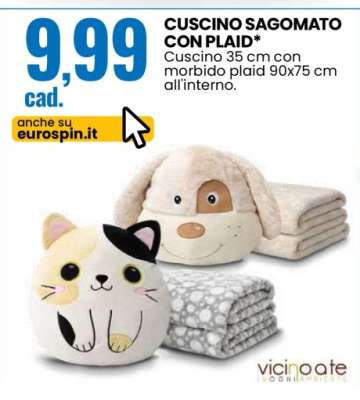 CUSCINO SAGOMATO CON PLAID