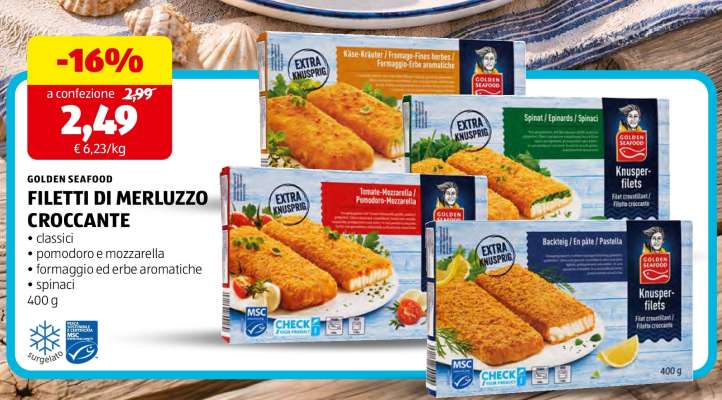 FILETTI DI MERLUZZO CROCCANTE