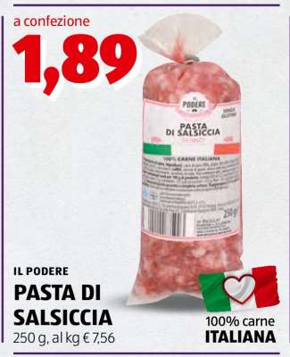 IL PODERE PASTA DI SALSICCIA
