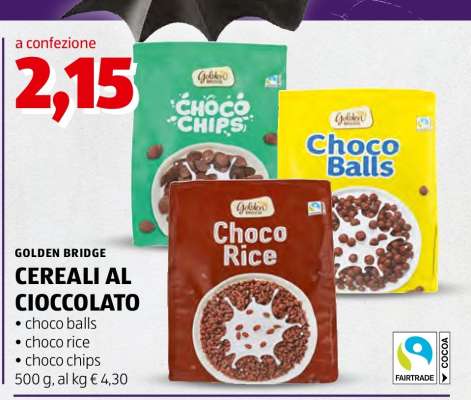 GOLDEN BRIDGE CEREALI AL CIOCCOLATO