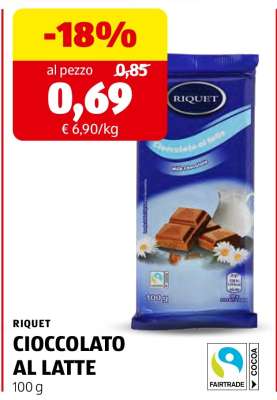 RIQUET CIOCCOLATO AL LATTE