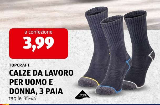 TOPCRAFT CALZE DA LAVORO PER UOMO E DONNA, 3 PAIA