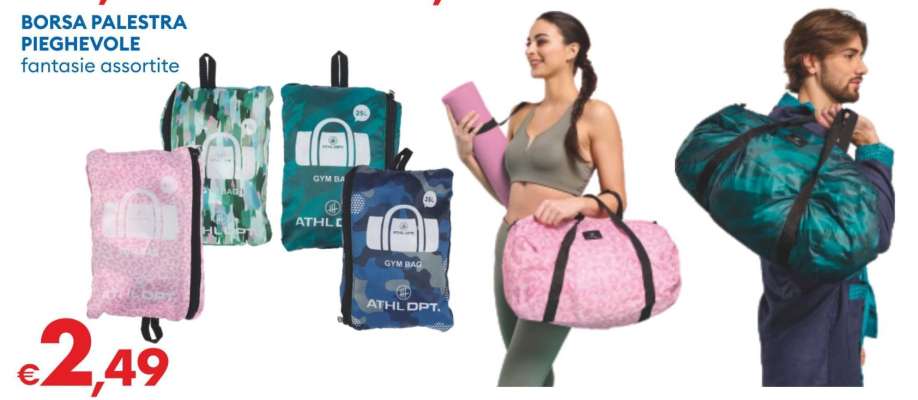 BORSA PALESTRA PIEGHEVOLE