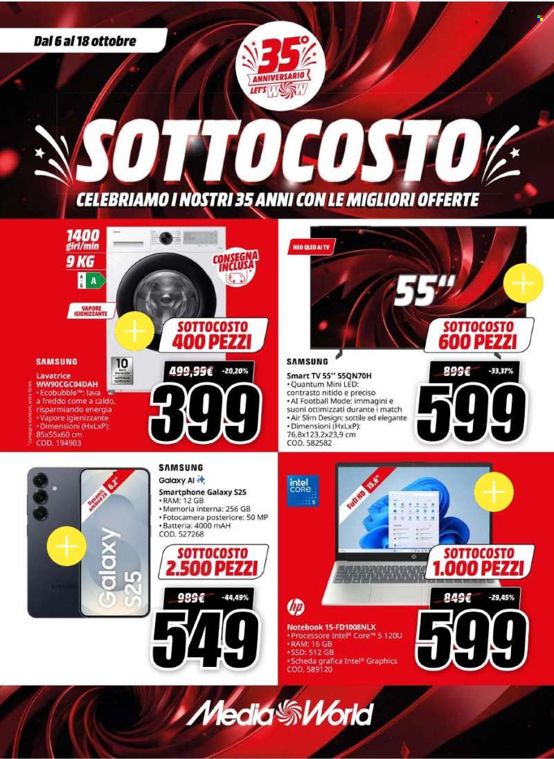 Volantino MediaWorld - 6/10/2026 - 18/10/2026.