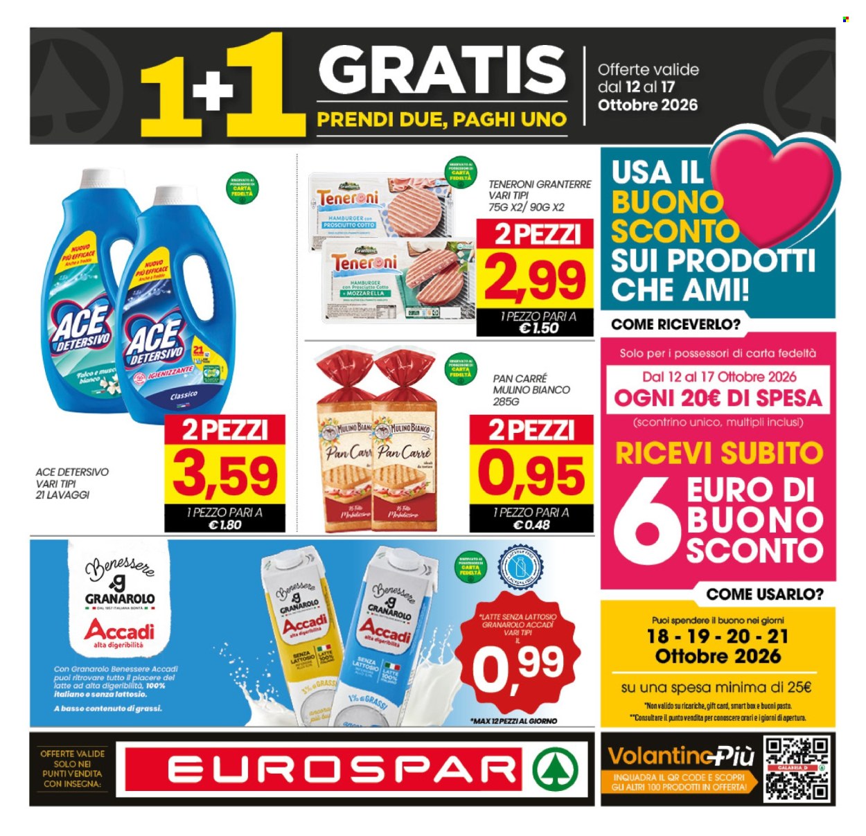 Volantino Eurospar - 12/10/2026 - 17/10/2026. Pagina 1