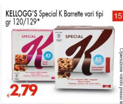 KELLOGG'S SPECIAL K BARRETTE VARI TIPI