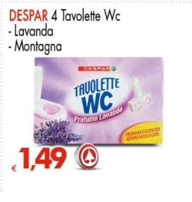 DESPAR 4 Tavolette Wc