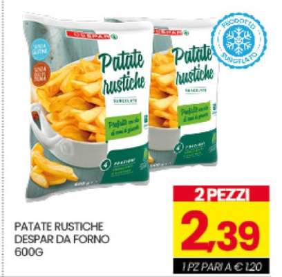 PATATE RUSTICHE DESPAR DA FORNO 600G