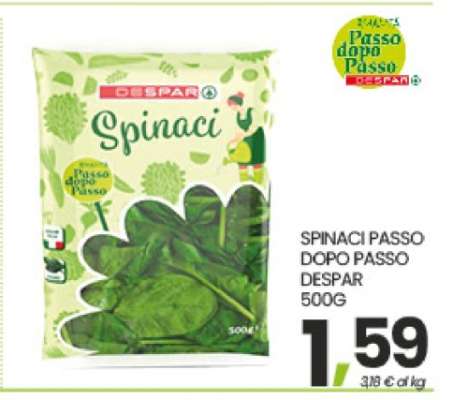 SPINACI PASSO DOPO PASSO DESPAR 500G