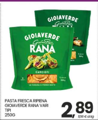 PASTA FRESCA RIPIENA GIOIAVERDE RANA VARI TIPI