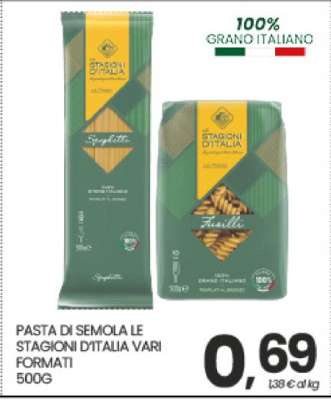 PASTA DI SEMOLA LE STAGIONI D'ITALIA VARI FORMATI