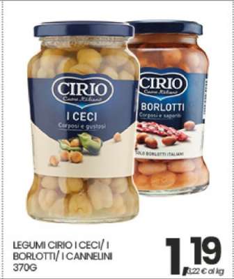 LEGUMI CIRIO I CECI/ I BORLOTTI/ I CANNELLINI