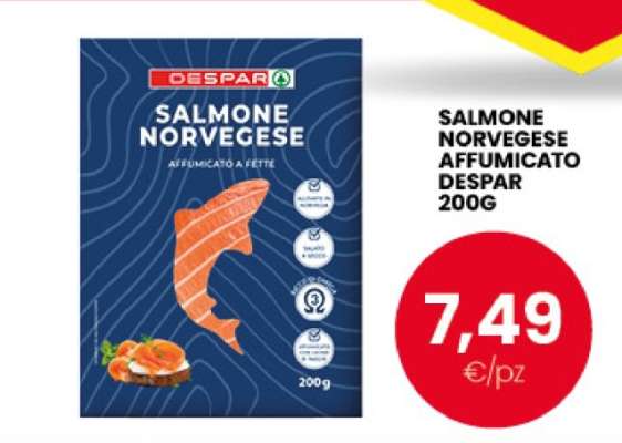 SALMONE NORVEGESE AFFUMICATO DESPAR 200G