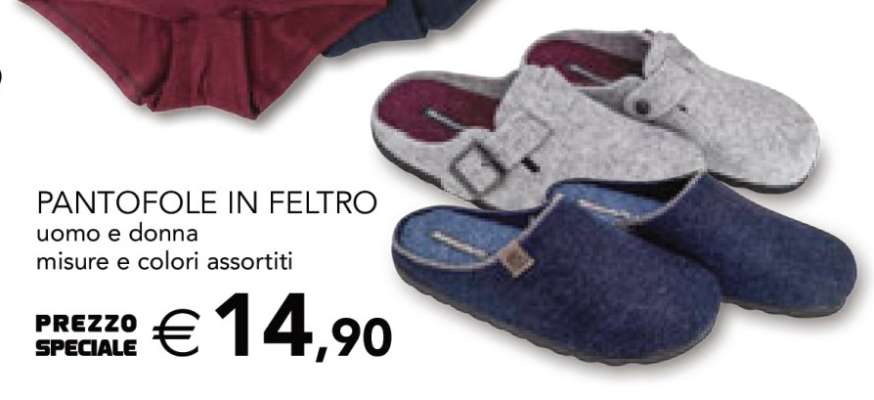 PANTOFOLE IN FELTRO