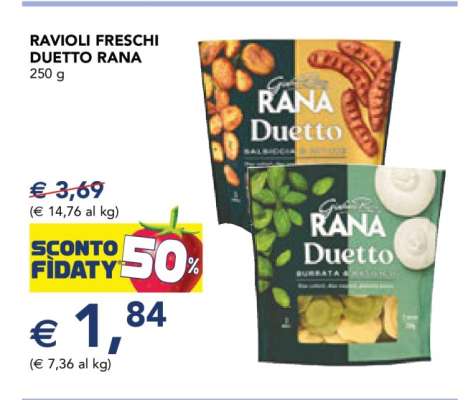 RAVIOLI FRESCHI DUETTO RANA