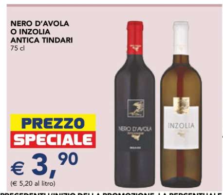 Nero d'Avola o Inzolia Antica Tindari