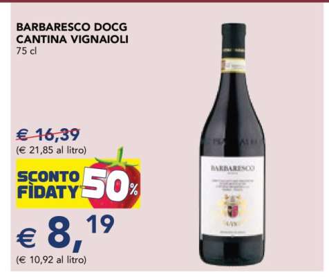 BARBARESCO DOCG CANTINA VIGNAIOLI 75 cl