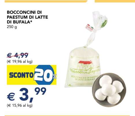BOCCONCINI DI PAESTUM DI LATTE DI BUFALA