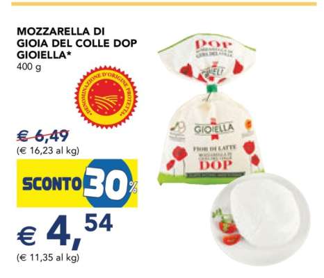 MOZZARELLA DI GIOIA DEL COLLE DOP GIOIELLA