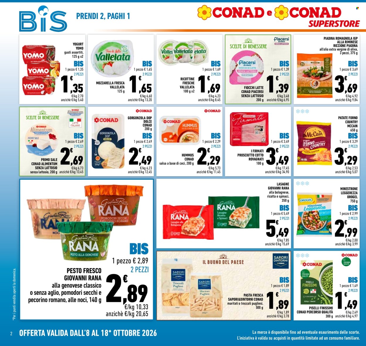 Volantino Conad Superstore - 8/10/2026 - 18/10/2026. Pagina 2