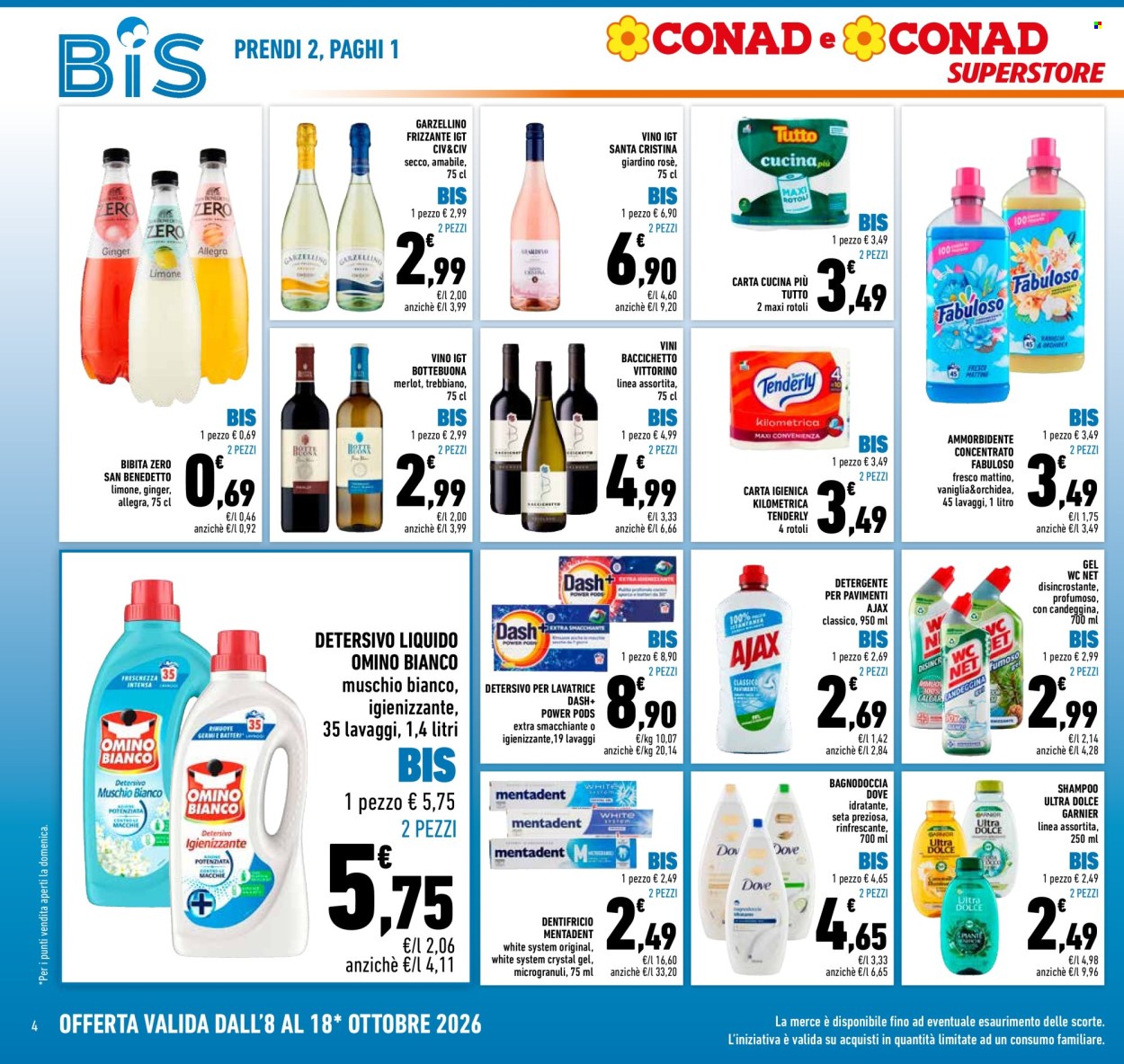 Volantino Conad Superstore - 8/10/2026 - 18/10/2026. Pagina 4