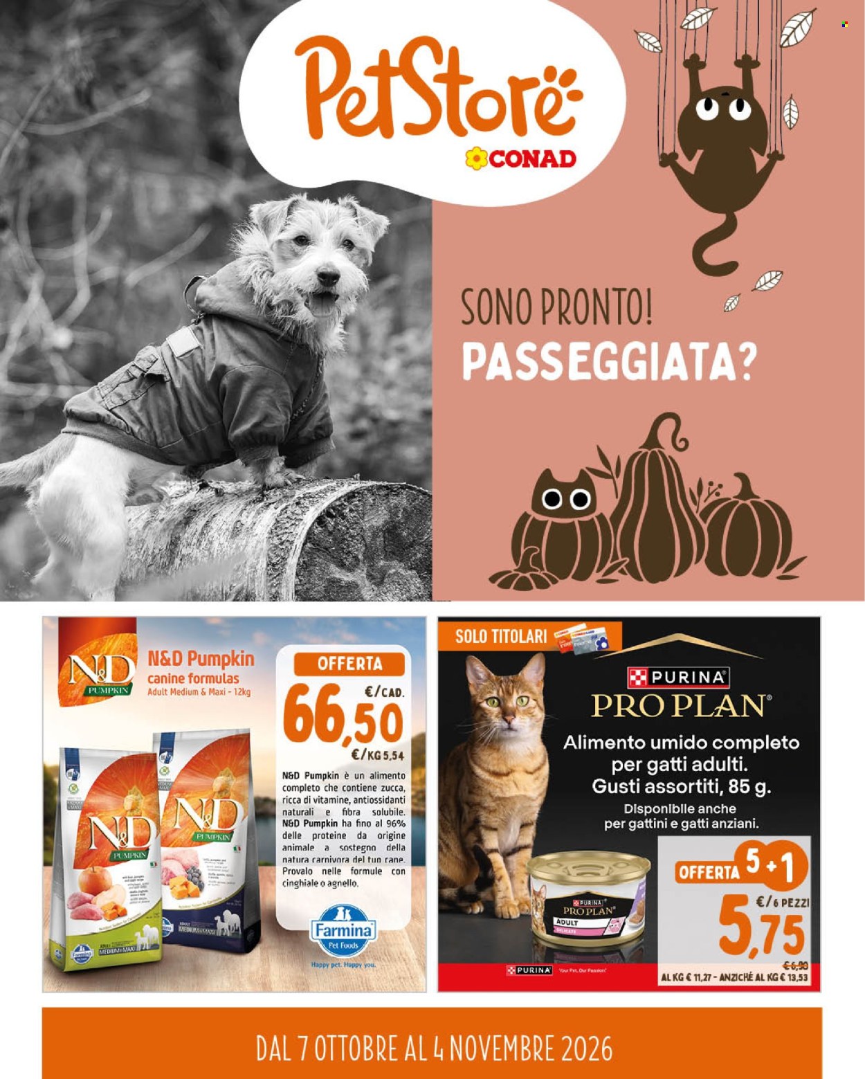 Leták Pet Store Conad - 7.10.2026 - 4.11.2026. Strana 1