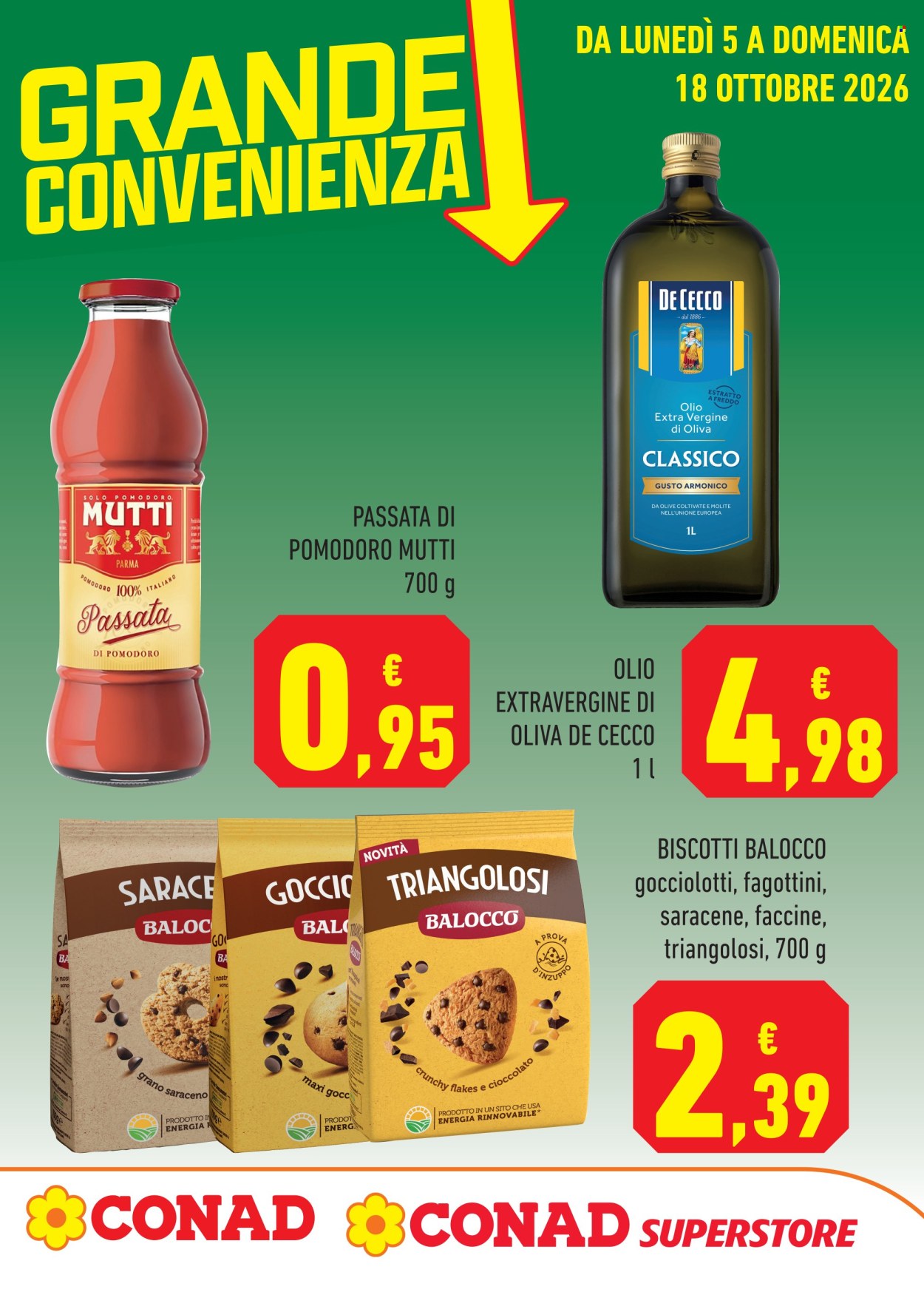 Leták Conad - 5.10.2026 - 18.10.2026. Strana 1
