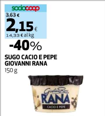 SUGO CACIO E PEPE GIOVANNI RANA