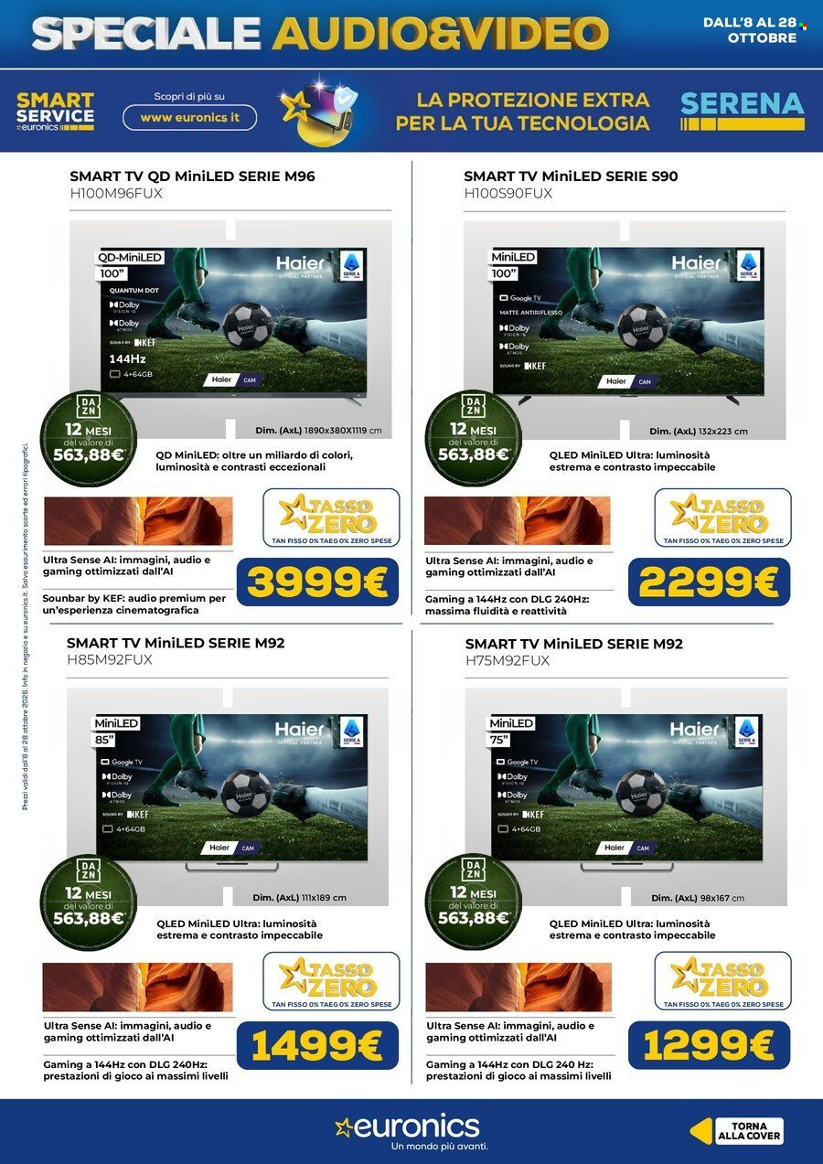 Volantino Euronics - 8/10/2026 - 28/10/2026. Pagina 9