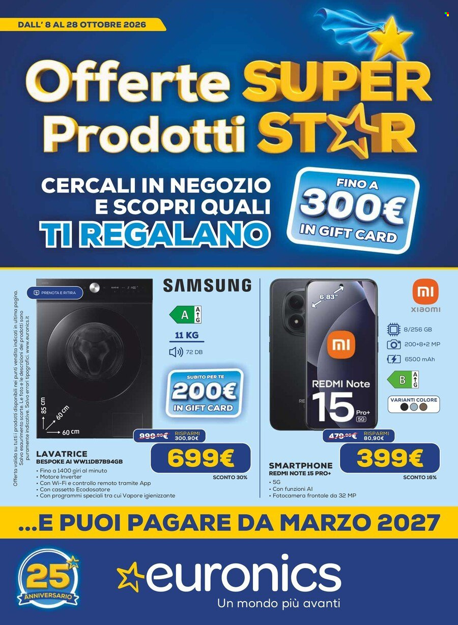 Volantino Euronics - 8/10/2026 - 28/10/2026. Pagina 1