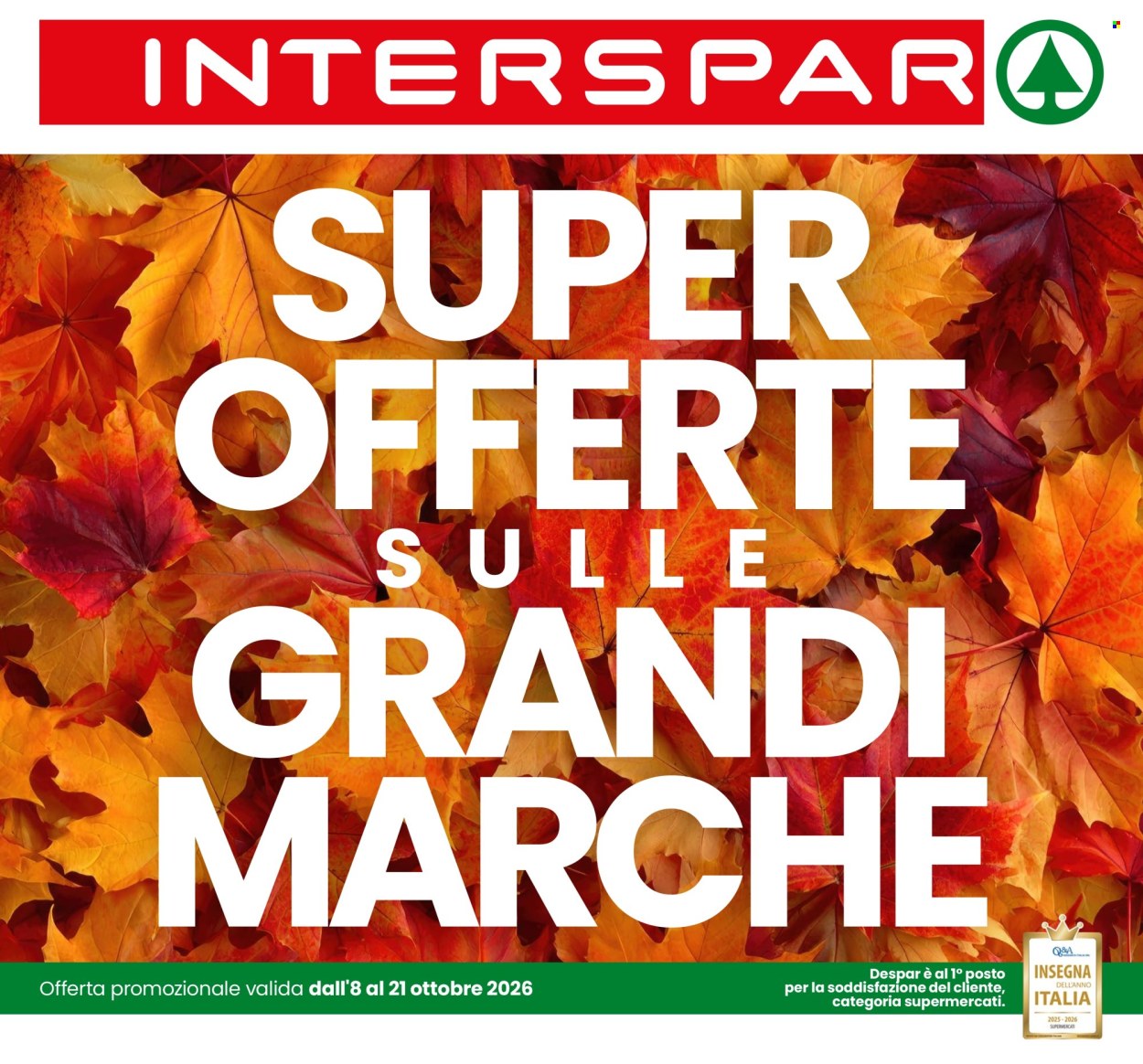 Volantino Interspar - 8/10/2026 - 21/10/2026. Pagina 1