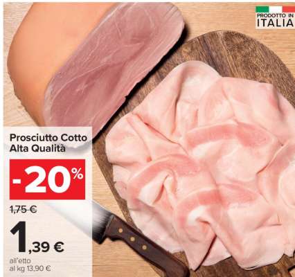 Prosciutto Cotto Alta Qualità