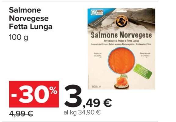Salmone Norvegese Fetta Lunga
