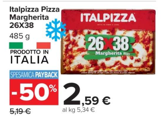 Italpizza Pizza Margherita 26x38