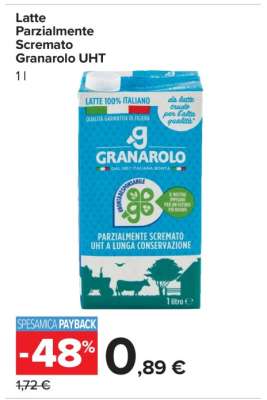 Latte Parzialmente Scremato Granarolo UHT