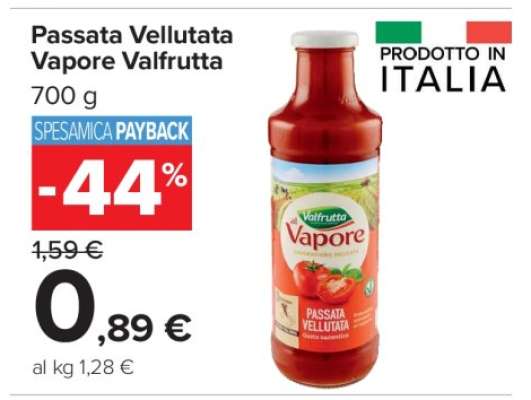 Passata Vellutata Vapore Valfrutta