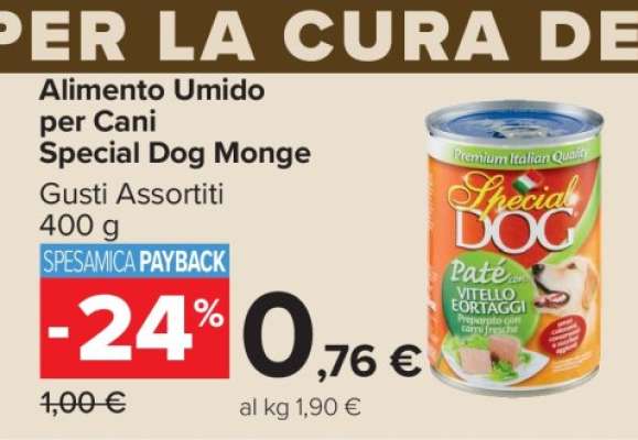 Alimento Umido per Cani Special Dog Monge