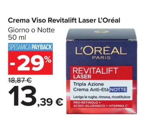 Crema Viso Revitalift Laser L’Oréal