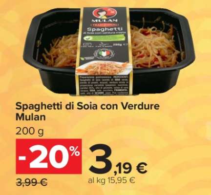 Spaghetti di Soia con Verdure Mulan