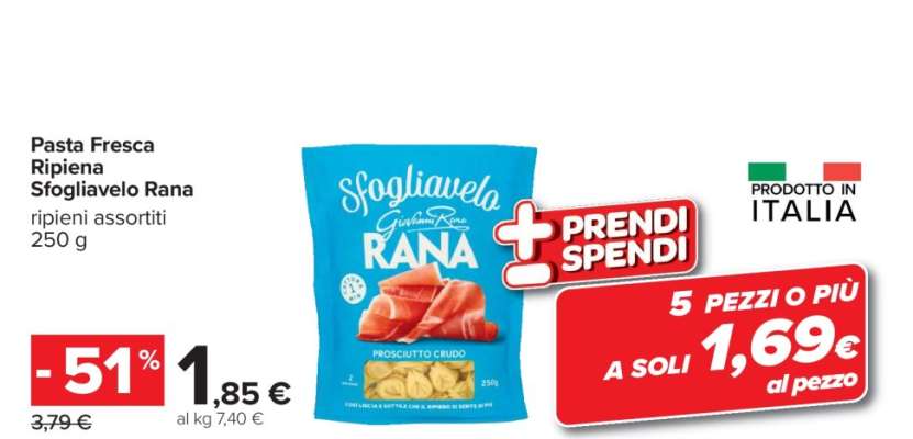 PASTA FRESCA RIPIENA SFOGLIAVELO RANA