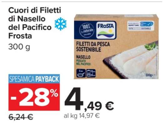Cuori di Filetti di Nasello del Pacifico Frosta