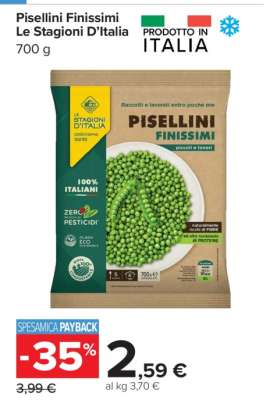 PISELLINI FINISSIMI LE STAGIONI D’ITALIA
