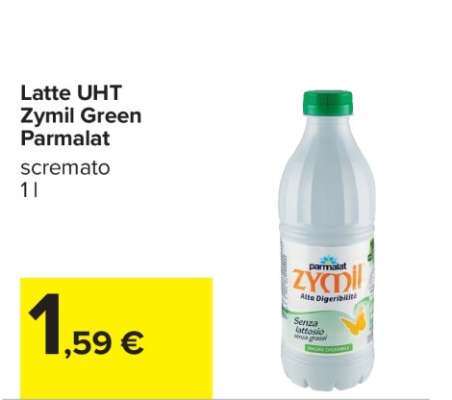 Latte UHT Zymil Green Parmalat