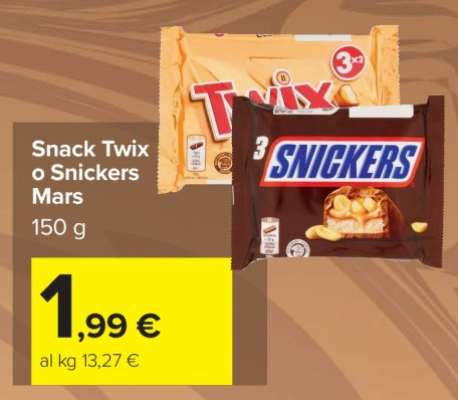 Snack Twix o Snickers Mars